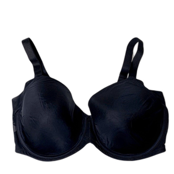 Paramour By Felina Black Marvelous Side Smoothing Underwire T-Shirt Bra Sz 38DDD - Picture 2 of 10